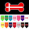 Load image into Gallery viewer, Pet and Dog Bandana Screen Printed, "Bone Shaped Denmark Flag"