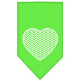 Load image into Gallery viewer, Pet and Dog Bandana Screen Printed, "Chevron Heart"