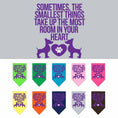 Load image into Gallery viewer, Pet and Dog Bandana, "The Smallest Things Take Up Your Heart"
