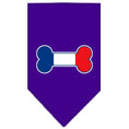 Load image into Gallery viewer, Pet and Dog Bandana Screen Printed, "Bone Shaped France Flag"