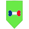 Load image into Gallery viewer, Pet and Dog Bandana Screen Printed, "Bone Shaped France Flag"