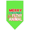 Load image into Gallery viewer, Christmas Pet and Dog Bandana, "Merry Christmas, Ya Filthy Animal"