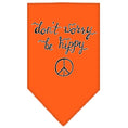 Load image into Gallery viewer, Pet and Dog Bandana Screen Printed, "Don't Worry, Be Hippy"