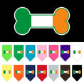 Load image into Gallery viewer, Pet and Dog Bandana Screen Printed, "Bone Shaped Flag Ireland"