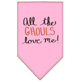 Load image into Gallery viewer, Halloween Pet and Dog Bandana Screen Printed, "All The Ghouls Love Me"