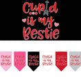 Load image into Gallery viewer, Pet and Dog Bandana Screen Printed, "Cupid Is My Bestie"