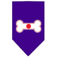 Load image into Gallery viewer, Pet and Dog Bandana Screen Printed, "Bone Shaped Flag Japan"