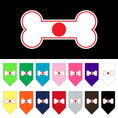 Load image into Gallery viewer, Pet and Dog Bandana Screen Printed, "Bone Shaped Flag Japan"