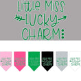 Load image into Gallery viewer, Pet and Dog Bandana Screen Printed, "Little Miss Lucky Charm"