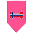 Load image into Gallery viewer, Pet and Dog Bandana Screen Printed, "Bone Shaped Norway Flag"