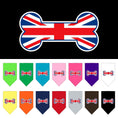 Load image into Gallery viewer, Pet and Dog Bandana Screen Printed, "Bone Shaped UK Flag"