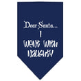 Load image into Gallery viewer, Christmas Pet and Dog Bandana, "Dear Santa... I Went With Naughty"