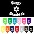 Load image into Gallery viewer, Pet and Dog Bandana Screen Printed, "Happy Hanukkah"