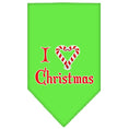 Load image into Gallery viewer, Christmas Pet and Dog Bandana Screen Printed, "I Heart Christmas"