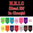 Load image into Gallery viewer, Christmas Pet and Dog Bandana Screen Printed, "Head Elf In Charge"