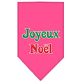 Load image into Gallery viewer, Christmas Pet and Dog Bandana Screen Printed, "Joyeux Noel"