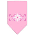Load image into Gallery viewer, Christmas Pet and Dog Bandana Screen Printed, "Pink Snowflake Swirls"