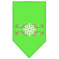 Load image into Gallery viewer, Christmas Pet and Dog Bandana Screen Printed, "Pink Snowflake Swirls"