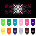Load image into Gallery viewer, Christmas Pet and Dog Bandana Screen Printed, "Pink Snowflake Swirls"