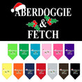 Load image into Gallery viewer, Christmas Pet and Dog Bandana Screen Printed, "Aberdoggie Christmas"