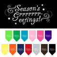 Load image into Gallery viewer, Christmas Pet and Dog Bandana Screen Printed, "Season's Greetings"