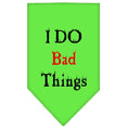 Load image into Gallery viewer, Pet and Dog Bandana Screen Printed, "I Do Bad Things"