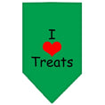 Load image into Gallery viewer, Pet and Dog Bandana Screen Printed, "I Love Treats"
