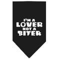 Load image into Gallery viewer, Pet and Dog Bandana Screen Printed, "I'm a Lover, Not A Biter"