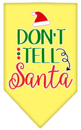Load image into Gallery viewer, Christmas Pet and Dog Bandana Screen Printed, "Don't Tell Santa"