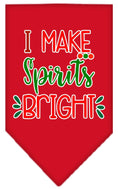 Load image into Gallery viewer, Christmas Pet and Dog Bandana Screen Printed, "I Make Spirits Bright"