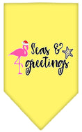 Load image into Gallery viewer, Christmas Pet and Dog Bandana Screen Printed, "Seas & Greetings"