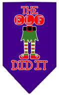 Load image into Gallery viewer, Christmas Pet and Dog Bandana Screen Printed, "The Elf Did It"