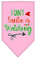 Load image into Gallery viewer, Christmas Pet and Dog Bandana Screen Printed, "I Can't, Santa Is Watching"