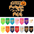 Load image into Gallery viewer, Halloween Pet and Dog Bandana Screen Printed, "Cutest Pumpkin In The Patch"