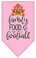 Load image into Gallery viewer, Pet and Dog Bandana Screen Printed, "Family, Food, & Football"