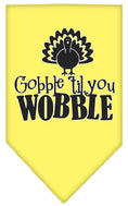 Load image into Gallery viewer, Pet and Dog Bandana Screen Printed, "Gobble Til You Wobble"