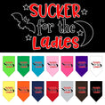 Load image into Gallery viewer, Halloween Pet and Dog Bandana Screen Printed, "Sucker For The Ladies"