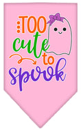 Load image into Gallery viewer, Halloween Pet and Dog Bandana, "Too Cute To Spook - Girly Ghost"