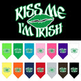 Load image into Gallery viewer, Pet and Dog Bandana Screen Printed, "Kiss Me I'm Irish"