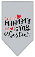 Load image into Gallery viewer, Pet and Dog Bandana Screen Printed, "Mommy Is My Bestie"