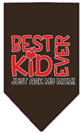 Load image into Gallery viewer, Pet and Dog Bandana Screen Printed, "Best Kid Ever, Just Ask My Mom"