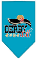 Load image into Gallery viewer, Pet and Dog Bandana Screen Printed, "Derby Doll"