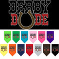 Load image into Gallery viewer, Pet and Dog Bandana Screen Printed, "Derby Dude"