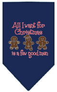 Load image into Gallery viewer, Christmas Pet Bandana "All I Want For Christmas Is A Few Good Men"