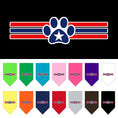 Load image into Gallery viewer, Pet and Dog Bandana Screen Printed, "Patriotic Star Paw"