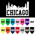 Load image into Gallery viewer, Pet and Dog Bandana Screen Printed, "Chicago Skyline"
