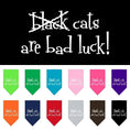 Load image into Gallery viewer, Halloween Pet and Dog Bandana Screen Printed, "Black Cats are Bad Luck"