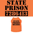 Load image into Gallery viewer, Halloween Pet Dog & Cat Shirt Screen Printed, "Inmate Costume"