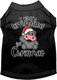 Load image into Gallery viewer, Christmas Pet Dog & Cat Shirt, "I Want A Hippopotamus For Christmas"