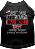 Load image into Gallery viewer, Christmas Pet Dog & Cat Shirt Screen Printed, "North Pole Correctional"